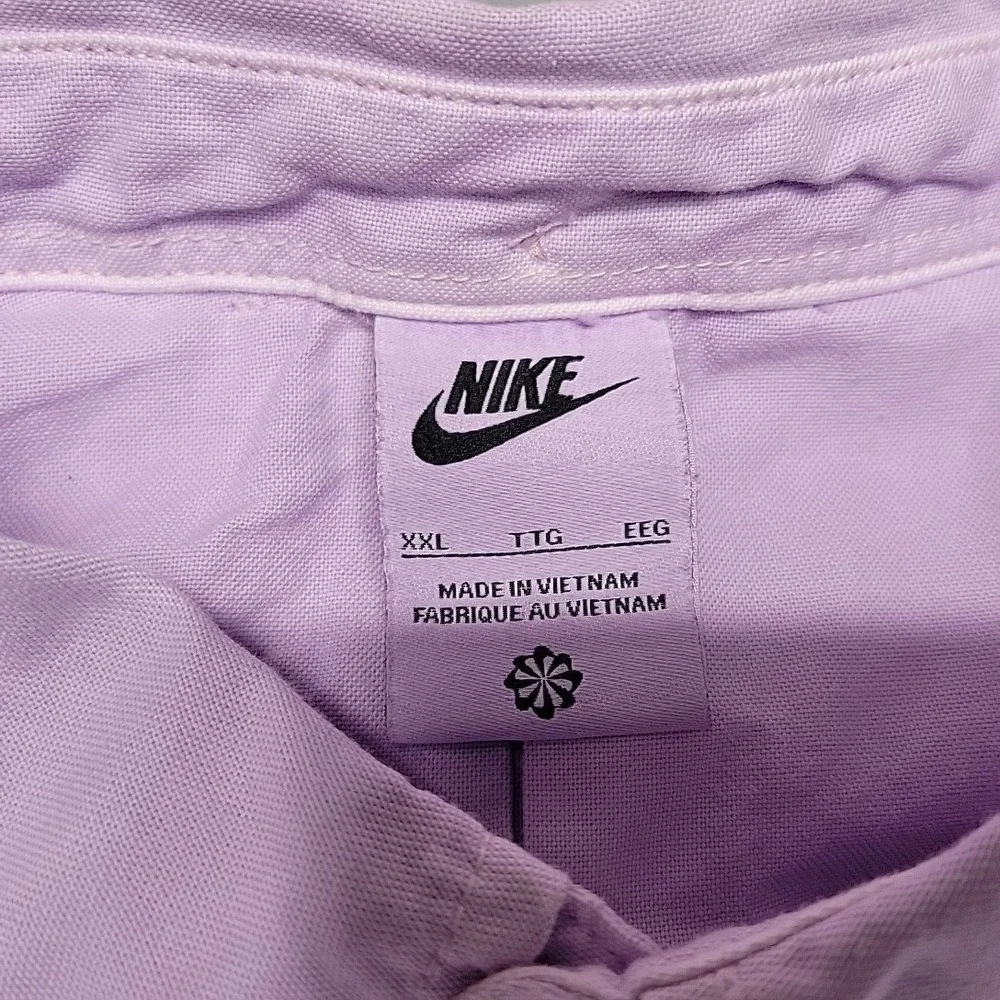 Nike Life Shirt Mens XXL Purple Button Down Long Sleeve Oxford Casual Sportswear